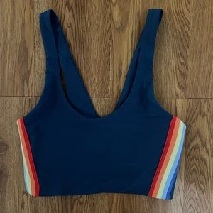 Small Spiritual Gangster Blue Sports Bra